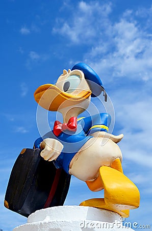 Donald Duck sailor Disney figure Editorial Stock Photo