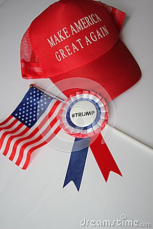 donald trump campaign hat republican make america great again Editorial Stock Photo