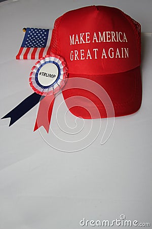 donald trump campaign hat republican make america great again Editorial Stock Photo