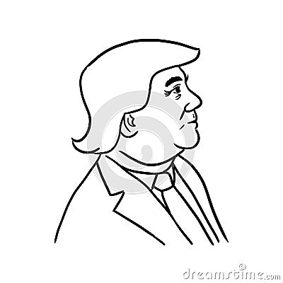 Donald Trump cartoon Vector Illustration