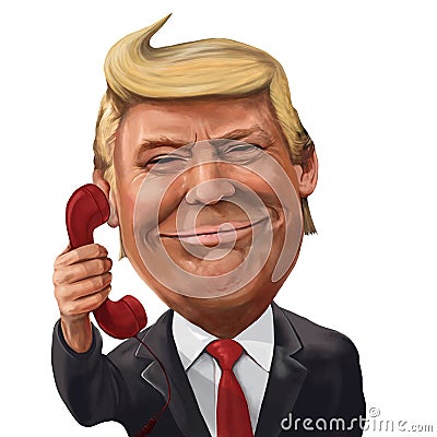 Donald Trump Illustration Editorial Stock Photo