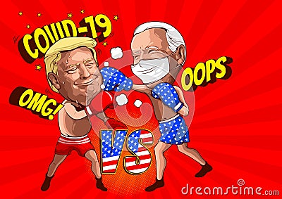 Donald Trump and Joe Biden 20 Vector Illustration