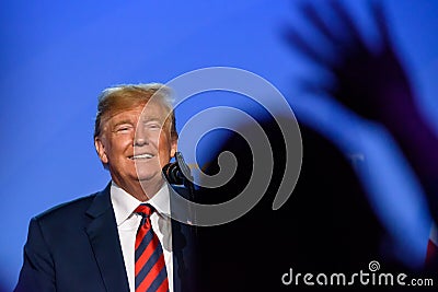 Donald Trump, President of United States of America, during press conference at NATO SUMMIT 2018 Editorial Stock Photo