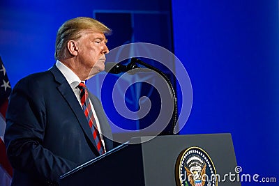 Donald Trump, during press conference Editorial Stock Photo