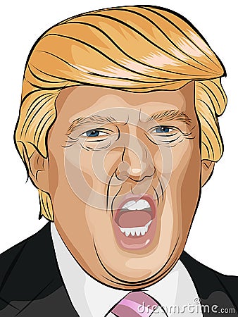 Donald Trump vector illustration Editorial Stock Photo