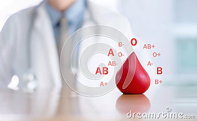 Donate / Blood group / Doctor / Concepts Stock Photo