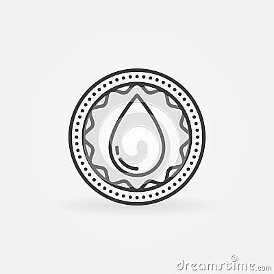 Donate blood linear badge Vector Illustration