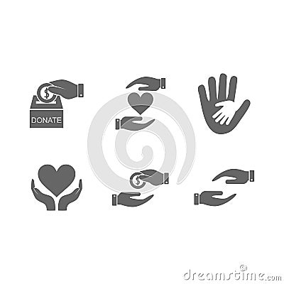 Donate & charity icon vector design symbol Vector Illustration