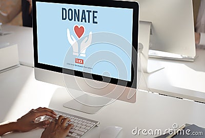 Donate Charity Give Help Offering Volunteer Concept Stock Photo