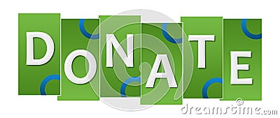 Donate Green Blue Stripes Rings Stock Photo