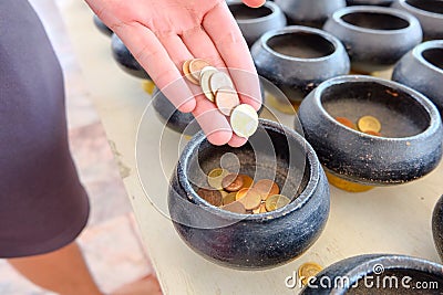 Donate money Stock Photo