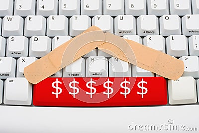 Donate Money Online Stock Photo