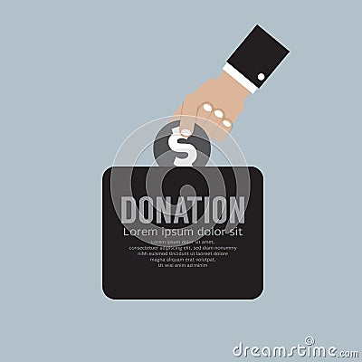 Donate Money To Charity Concept Vector Illustration