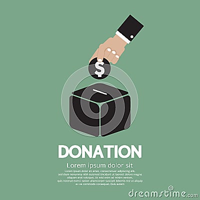 Donate Money To Charity Concept Vector Illustration