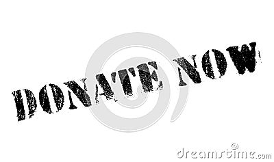 Donate now stamp Vector Illustration