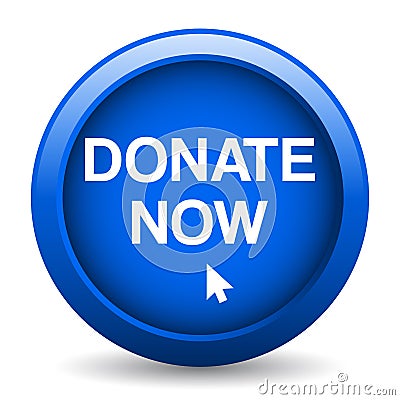 Donate now button Cartoon Illustration