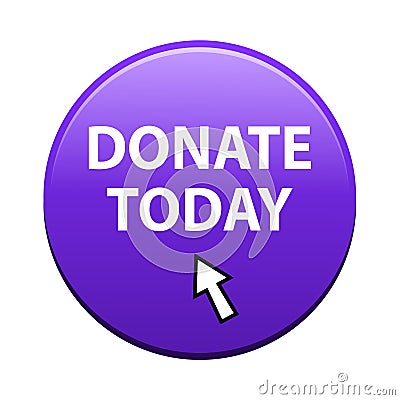 Donate today button Vector Illustration