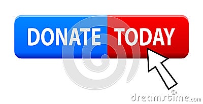 Donate today button Vector Illustration