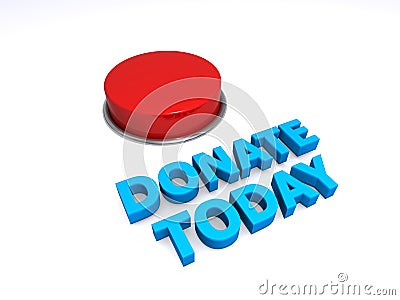 Donate today button Stock Photo