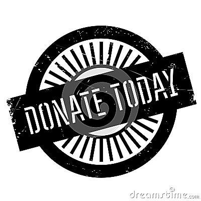 Donate today stamp Vector Illustration