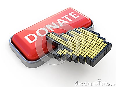 Donate web button Stock Photo