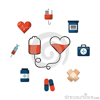 Donation blood design Vector Illustration