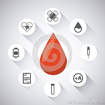 Donation blood design Vector Illustration