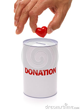 Donation box Stock Photo