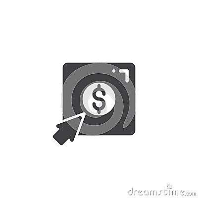 Donation button with dollar icon vector Vector Illustration