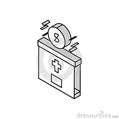 donation christianity isometric icon vector illustration Vector Illustration