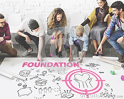 Donations Foundation Giving Help Welfare Charity Concept Stock Photo
