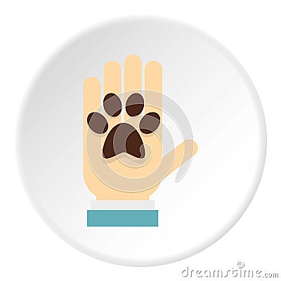 Donations for pets icon circle Vector Illustration