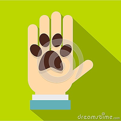 Donations for pets icon, flat style Cartoon Illustration