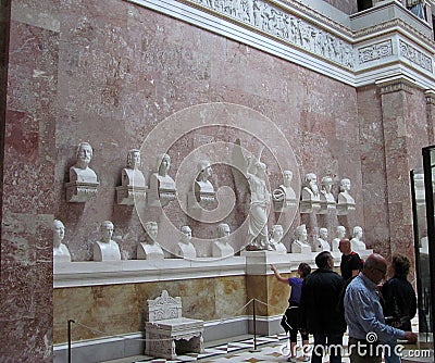 Walhalla memorial / temple inside- Germany Editorial Stock Photo