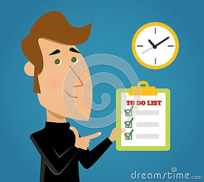 Done Todo List Vector Illustration