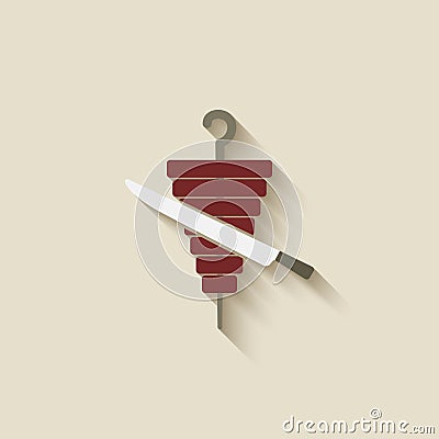 Doner kebab design element Vector Illustration