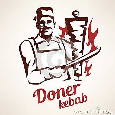 Doner kebab illustration Vector Illustration