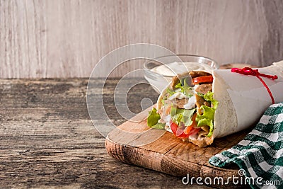 Doner kebab or shawarma sandwich Stock Photo