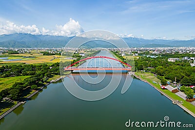 Dongshan River Water Park in Yilan, Taiwan Editorial Stock Photo