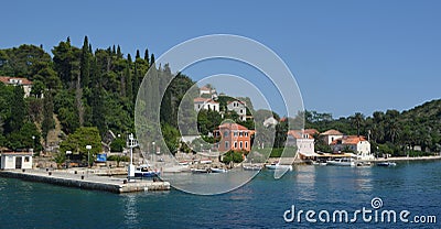 Donje Celo on the Croatian Island of Kolocep Stock Photo