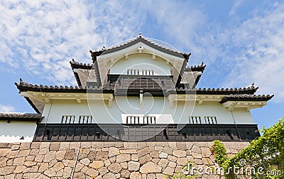 Donjon of Shirakawa Komine Castle, Fukushima Prefecture, Japan Stock Photo