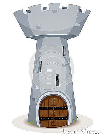 Donjon Tower Vector Illustration