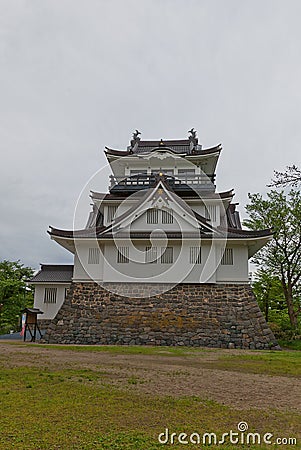 Donjon of Yokote Castle, Akita Prefecture, Japan Stock Photo