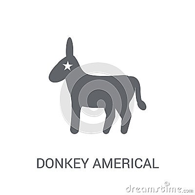 Donkey americal political icon. Trendy Donkey americal political Vector Illustration