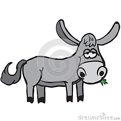 Donkey Cartoon Illustration
