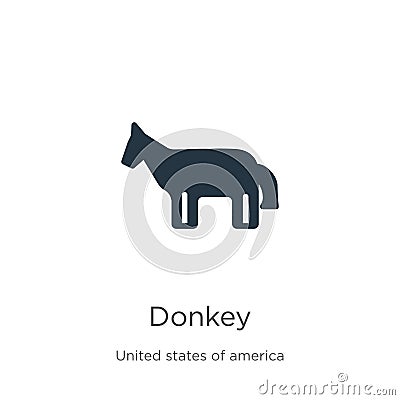 Donkey icon vector. Trendy flat donkey icon from united states collection isolated on white background. Vector illustration can be Vector Illustration