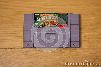 Donkey Kong Country For the SNES, a Popular Retro Title Editorial Stock Photo