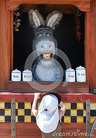 Donkey from Shrek in Universal Studios Editorial Stock Photo