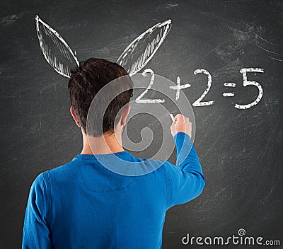 Donkey student Stock Photo