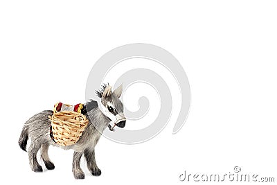 Donkey on white background Stock Photo